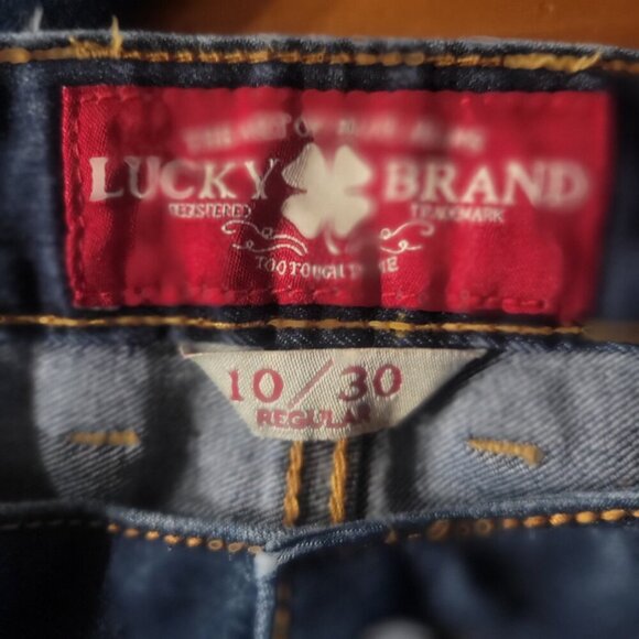 Lucky "Lola Straight" Dark Blue Denim with Contrast Stitching - Size 10/30 - Picture 7 of 11